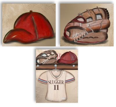 Baseball Paintings on Vintage Baseball Nursery Art Kids Prints Personalized   Ebay