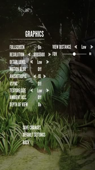 Primal Carnage settings