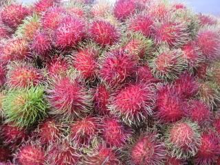 Rambutan, which I never had an opportunity to try, but I photographed on numerous occasions.