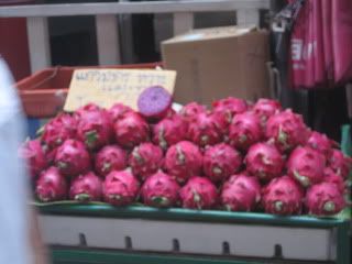 Dragon fruit comes with white or red flesh. The red variety looks wilder and turns your pee pink and your poo unspeakable purple.