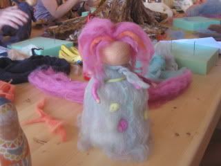 Each doll was an expression of her maker... (this ones hair is not quite finished)