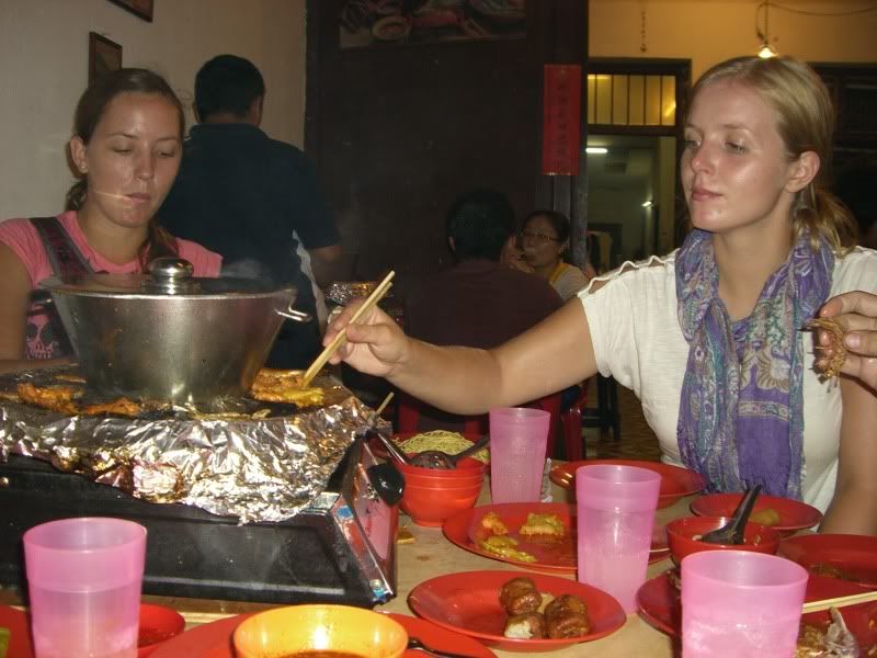 Susan and Kadri eating