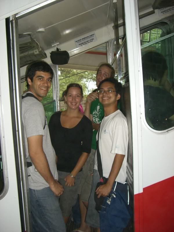 Arif, Susan, Chris and me on the funicular train