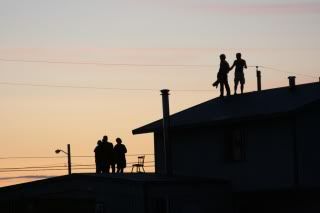 drunk on a rooftop