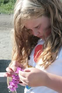 maddie working on flowers