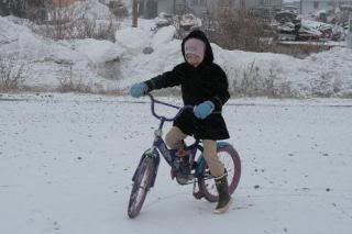 biking in the snow 2