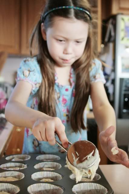 scooping batter