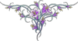 purple glitter flower divider