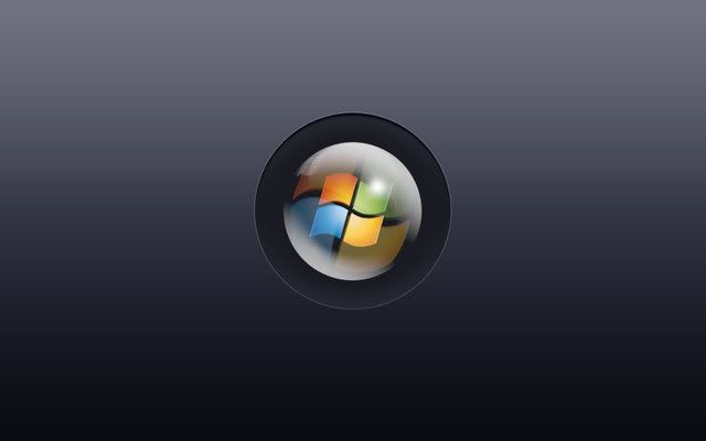windows logo wallpaper black. Windows Vista Ball Wallpaper