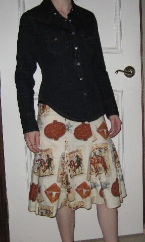 rodeo label skirt