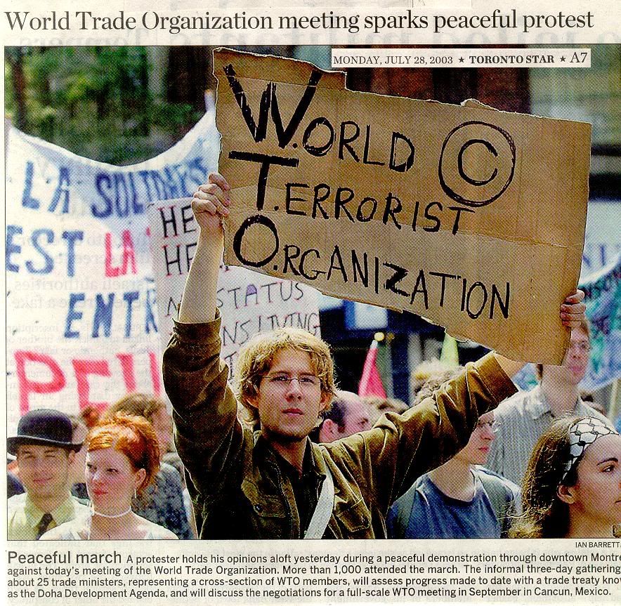 WTO:  World Terrorist Organization