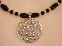 ;;Facebook Fanpage Item of the Day 7/05:: <br> Black and silver necklace/bracelet set <br>