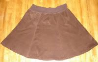 Brown corduroy ladies yoga waist skirt  PAY 1/2 HC$