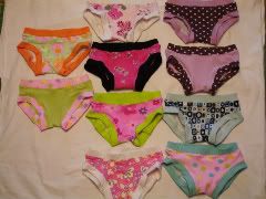 10 pair custom sized undies for boys and girls *SALE*