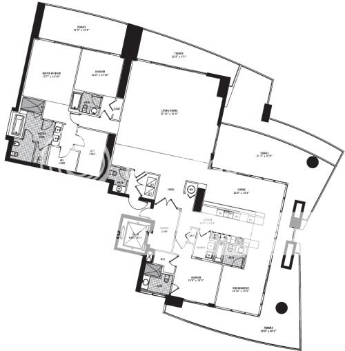 900 Biscayne Bay Penthouse floor plan
