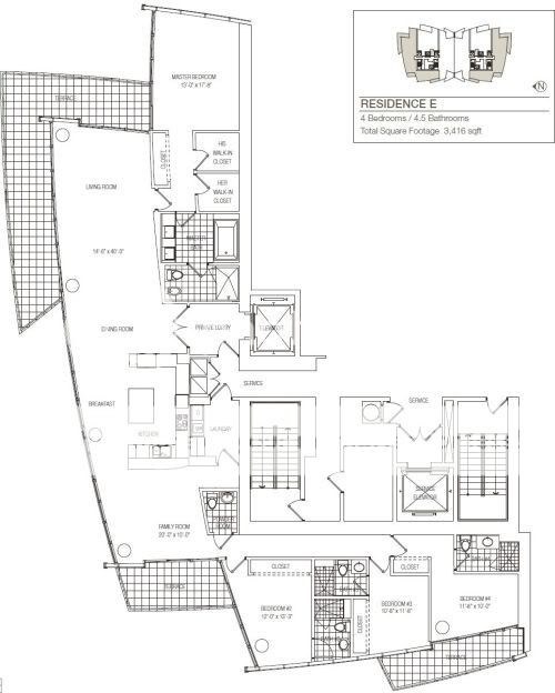 Jade Ocean 4 bedroom floor plan