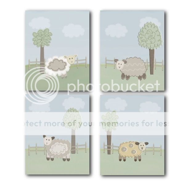 Lambie lambs farm nursery wall art decor for baby room  